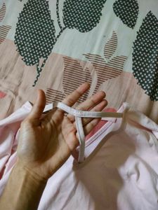 Powder Pink Full Sleeve Top With Neck Detailing