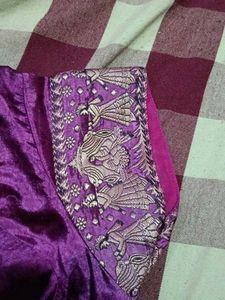 Purple Embroidered Blouse