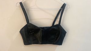 Zara Faux Leather crop top