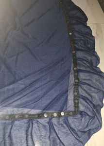 Blue Saree With Blouse Piece
