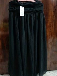 SHEIN Elegant Black Maxi Skirt