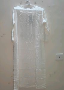 Soch Below Knee Off White Kurta With Black Embroidery