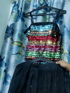 Sequin Top &amp; Tulle Skirt Set