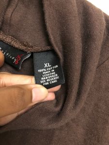 Allison Brittmey Brown Cotton T Shirt