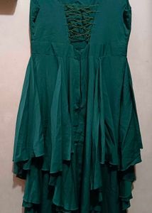 Bottle Green Stylish Maxi Dress
