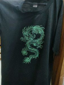 &#34;Mystic Dragon Oversized Tee – Black (Size M)&#34;