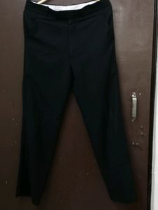 Cotton Blend Black Stripped Trousers