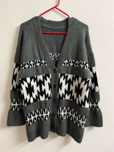 Korean V Neck Pullover Cardigan Sweater For Women