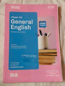 General English - Paper IV