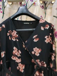 Black A Line Wrap Dress
