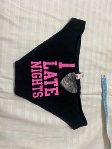 Black Brief with Pink Bows 28-32