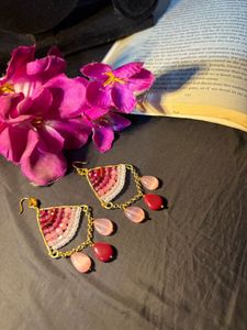 Red &amp; Pink Dangle Earrings