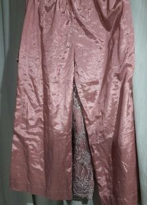 Beautiful Peach Pink Festive Kurta Plazo