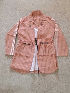 Peach Top With Attached Jacket