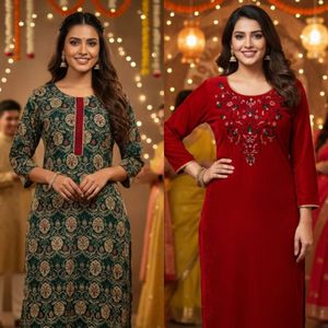 Elegant Women's Kurtis - Set of 2