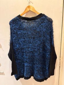 Blue &amp; Black Knit Imported Cardigan