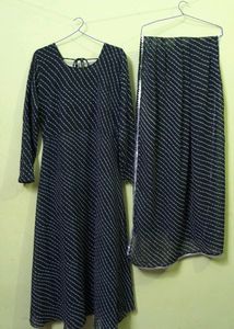 New/Unused Black Anarkali With Dupatta