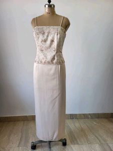 Vintage Beaded Evening Gown