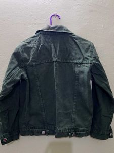 Olive Color Denim Jacket