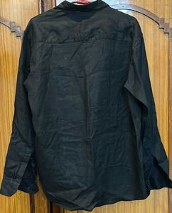 LINEN CLUB Men&#39;s Black Shirt