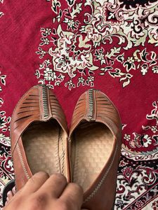 Classic Brown Leather Cut-Out Mules