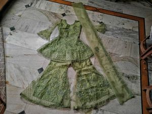 Heavy Zari Moti Resham Work Sharara/Gharara Set