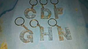Resin Initial Keychains