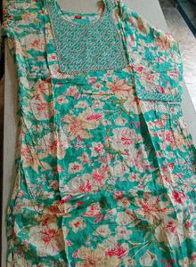 Printed Rayon Kurti Set For Women