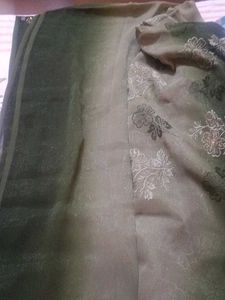 Elegant Green Floral Saree