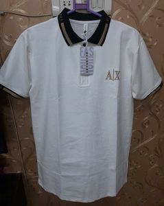 Armani Exchange White Polo