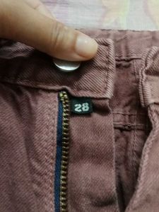 Maroon Denim Jeans