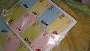 cartoon name chits for books and copies pack of 2