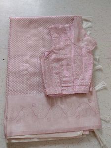 Baby Pink Soft Silk Saree 💕🌸