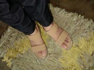 Stylish nude sandal
