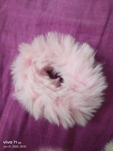 Fluffy Bunny Ear Hair Scrunchies – Set of 3