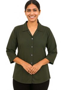 Light Blue 3/4 Sleeve Top