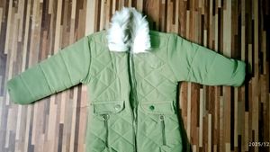 Sage Green Quilted Winter Coat