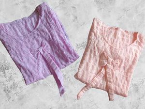 Peach Crinkle Top