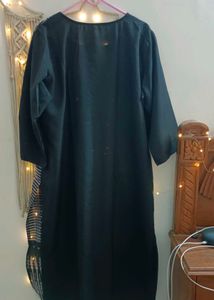 Printed Black Straight Kurta 3XL