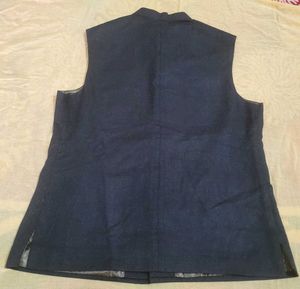 Sleeveless grey Ethnic Jacket