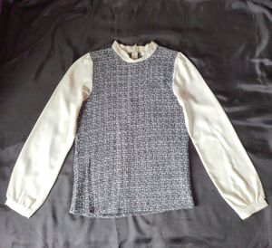 Korean Tweed Top