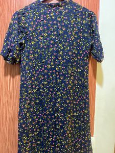 Women Navy Blue Stretchable Kurta