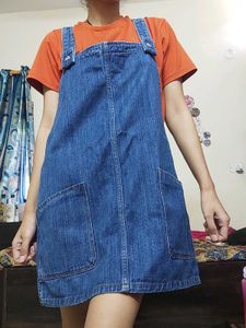 Denim Pinafore Dress