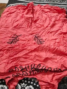 Coral Embroidered Top
