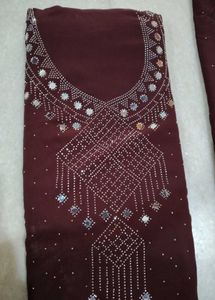 Maroon Embellished suit