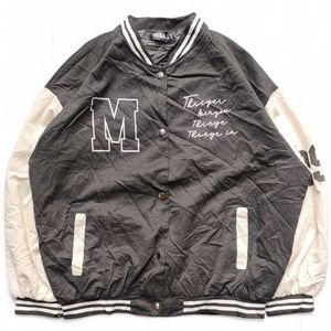 Black 'M' Patch Streetwear Bomber