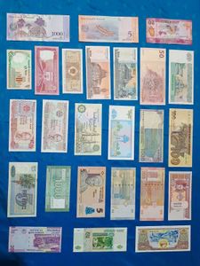 Foreign Note Collection Real Currency 25 Piece UNC