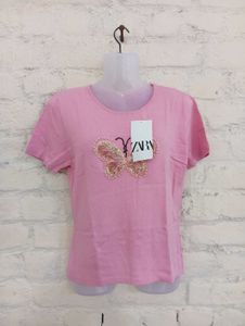 Pink Butterfly Tee