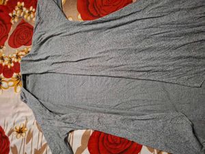 Gray Open Front Cardigan/ shrug