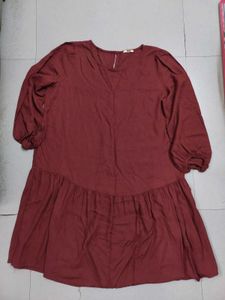 Maroon Casual Dress